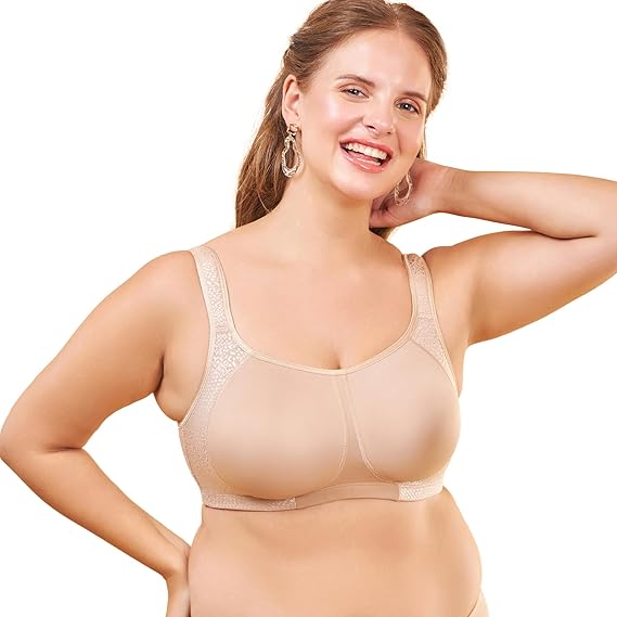 Enamor Side Shaper Double Layer Compression Cotton Minimizer Bra – Women's Everyday Fashion, Non-Padded, Wirefree, High Coverage F048